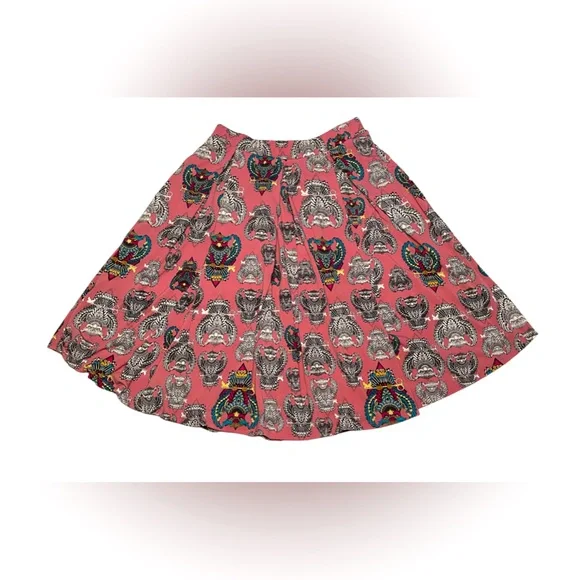 LulaRoe: Skeleton Key Pattern Swing Skirt - Picture 5 of 17